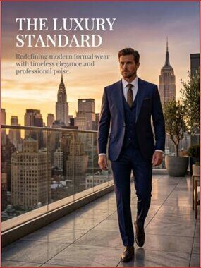 Men's 3 Piece Formal Shawl Lapel Tuxedo Suit with Jacket Vest Pants